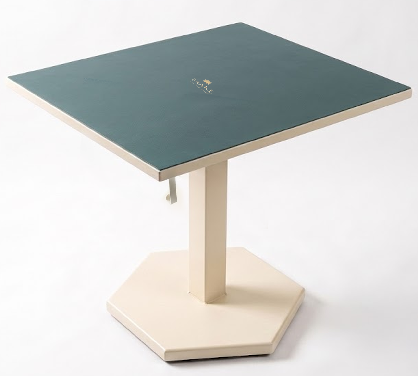 Tavolo con reggiborsa integrato + copritavolo in similpelle personalizzato